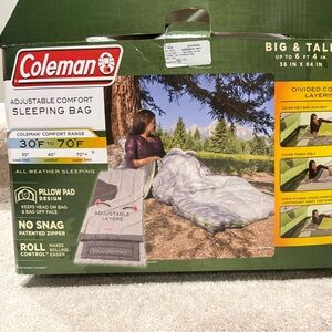 Coleman 30 degree big and tall Sleeping Bag new in box